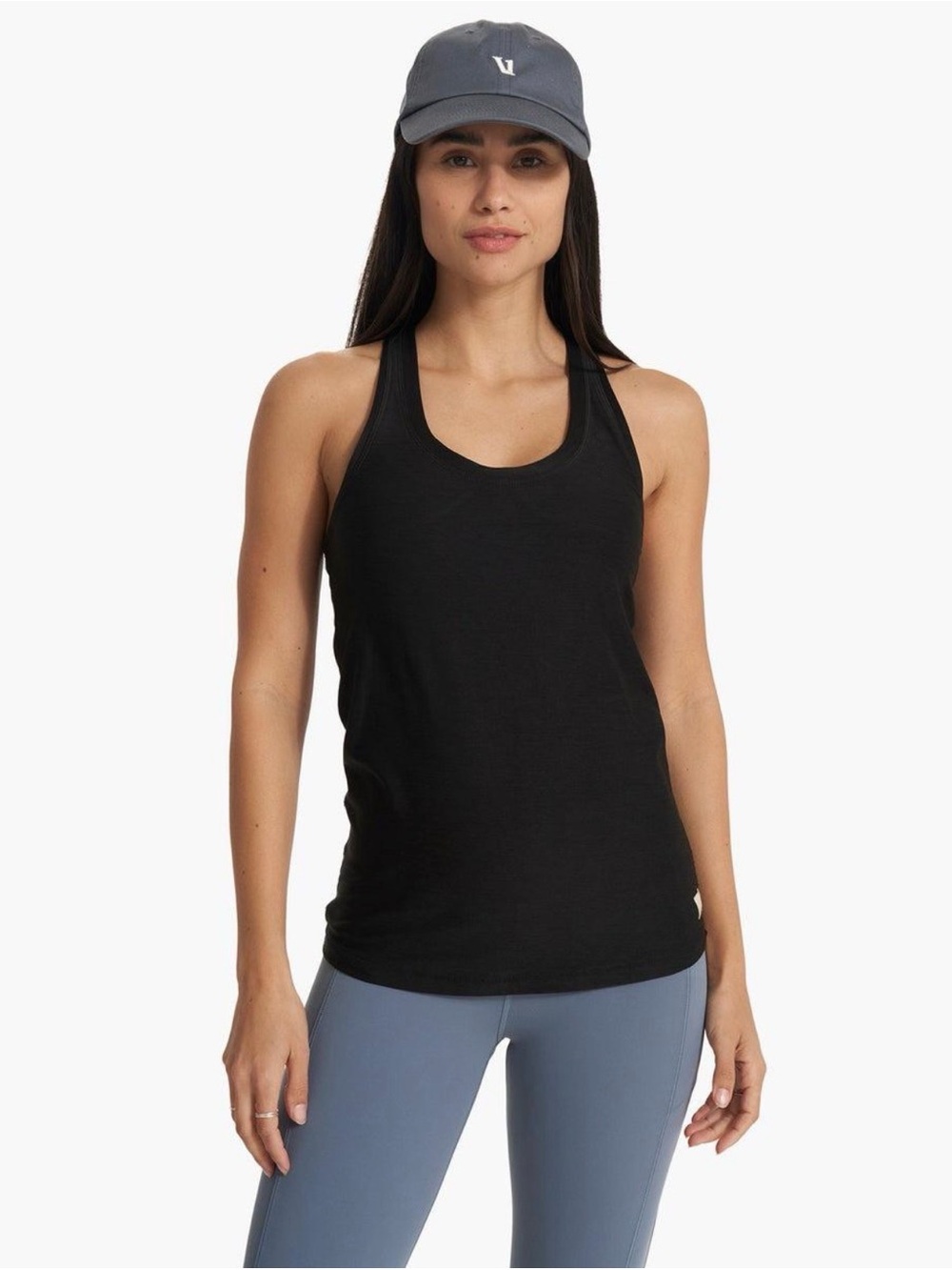 Black Vuori racer back tank top